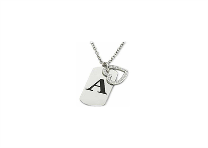 Rhodium Plated | Alphabet Pendants